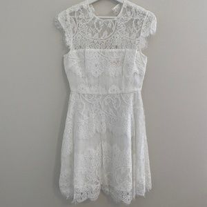 BB Dakota Lace Fit & Flare Dress
